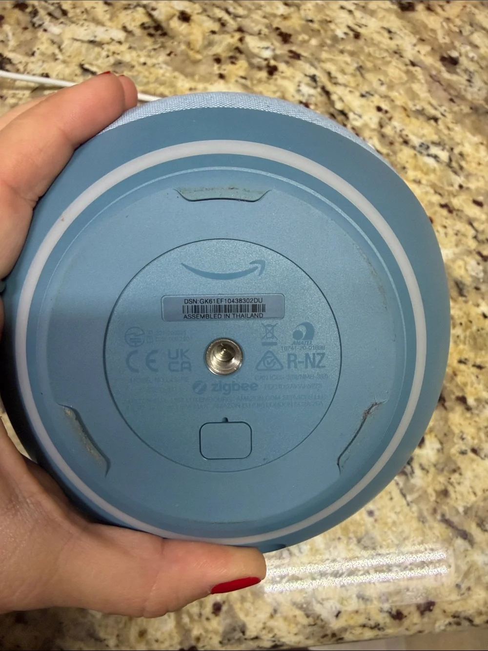 Amazon Smart Speaker Charger Bundle - Light Blue Fabric Echo Dot